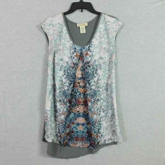 Davina Women's Shirt 14 Large Floral Multi Color - Picture 1 of 9